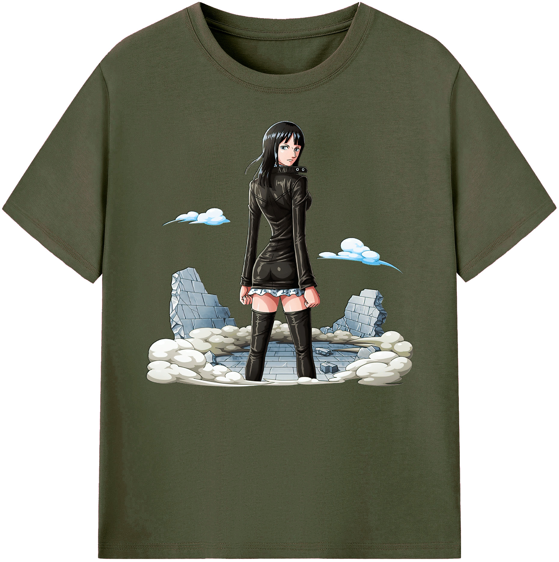 ワンピース ニコ・ロビン ONE PIECE Nico Robin 綿100％ メンズ半袖Tシャツ｜肌触りやわらか＆通気性